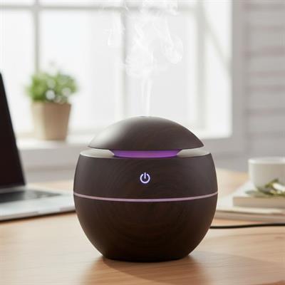 Küre Model Akasya Renk Hava Nemlendirici – Ultrasonik Soğuk Buhar Makinesi, LED Işıklı Masaüstü Oda Nemlendirici (3936)