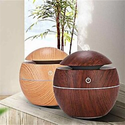 Küre Model Akasya Renk Hava Nemlendirici – Ultrasonik Soğuk Buhar Makinesi, Led Işıklı Masaüstü Oda Nemlendirici Bx40