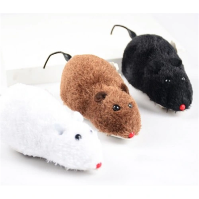 Kurmalı Kedi Eğitim Oyuncağı Tüylü Fare