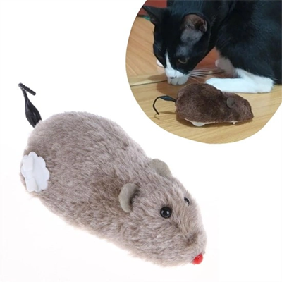 Kurmalı Kedi Eğitim Oyuncağı Tüylü Peluş Fare Yakalama İnteraktif Sevimli Eğlenceli Oyuncak Bx40