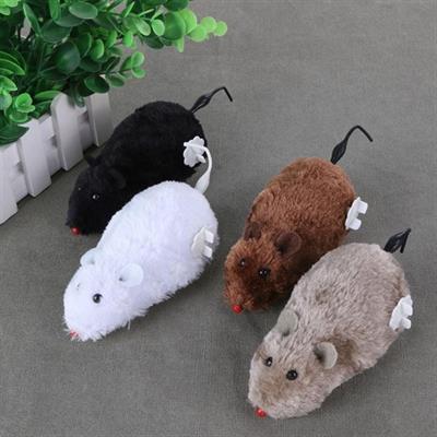 Kurmalı Kedi Eğitim Oyuncağı Tüylü Peluş Fare Yakalama İnteraktif Sevimli Eğlenceli Oyuncak (3936)