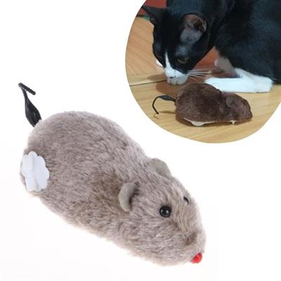 Kurmalı Kedi Eğitim Oyuncağı Tüylü Peluş Fare Yakalama İnteraktif Sevimli Eğlenceli Oyuncak (3936)