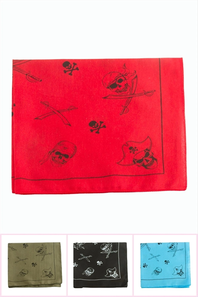 Kuru Kafa Desenli Keten Bandana 50*50
