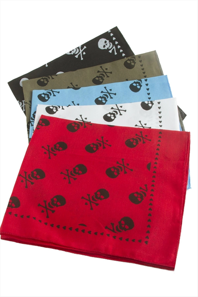 Kuru Kafa Desenli Keten Bandana 50*50