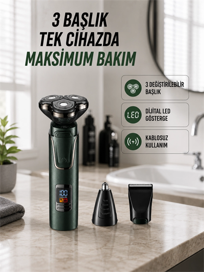 Kuru Kullanıma Uygun Erkek Tıraş Makinesi