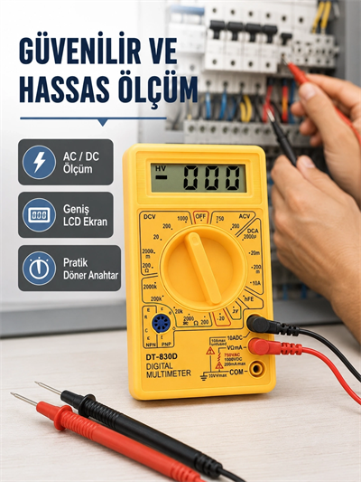 LCD Ekranlı Dijital Ölçü Aleti Ev ve Atölye Kullanımı Yeni Nesil