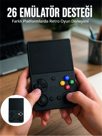 LCD Retro Oyun Konsolu TV Bağlantı Destekli Çift Analog Joystick El Tipi Konsol