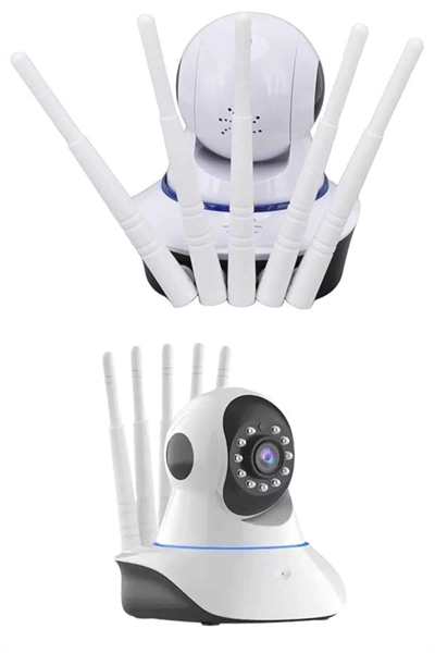 LED Aydınlatmalı 5 Antenli Motorlu 1080P Wifi Kamera Sensörlü Yeni Nesil
