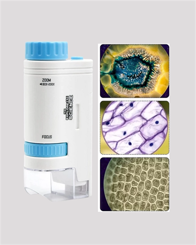 LED Aydınlatmalı 80–200 Kat Büyütmeli Cep Mikroskop