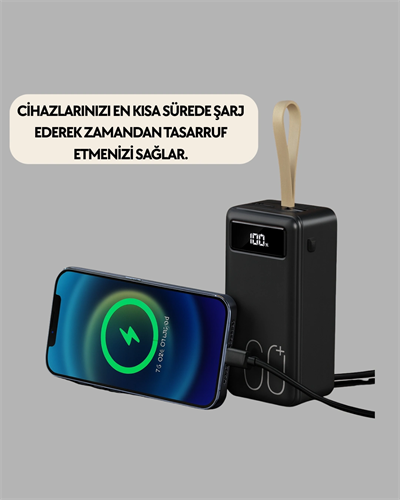 LED Ekranlı Çok Fonksiyonlu Taşınabilir Şarj Ünitesi Powerbank Yeni Nesil