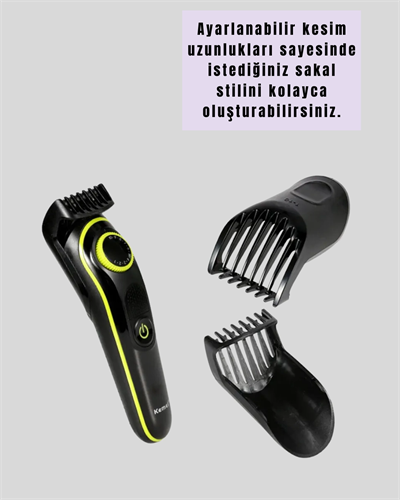 LED Ekranlı Şarjlı Saç ve Sakal Kesme Makinesi Erkek Bakım Cihazı Çok Başlıklı Set