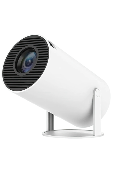 LED FULL HD projeksiyon cihazı 2160x1440 çözünürlük WiFi Bluetooth USB HDMI beyaz