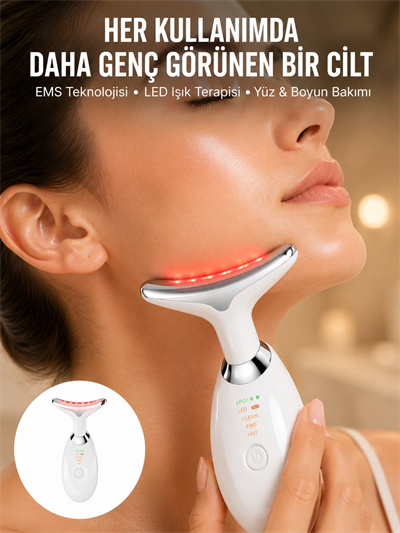 LED Işık Destekli Kırışıklık Karşıtı Yüz Bakım Aleti Yeni Nesil