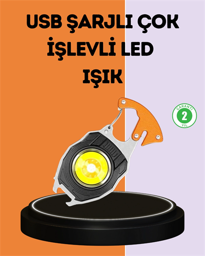 LED Işıklı Acil Durum Düdüklü Anahtarlık Fener