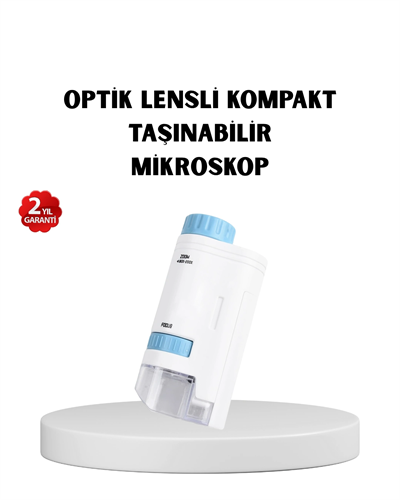 LED Işıklı Mikroskop 80X–200X Zoom Eğitici Bilim Seti ve Taşınabilir