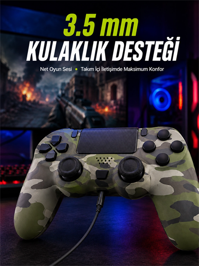 LED Işıklı Oyun Kolu – Durum Göstergeli Şık Tasarım