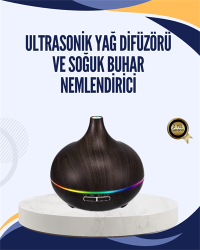LED Işıklı Sessiz Çalışan Soğuk Buhar Nemlendirici