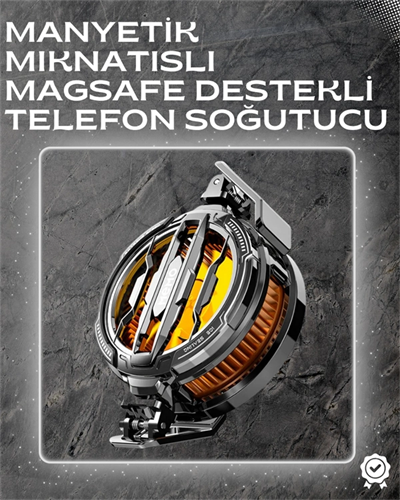 LED Işıklı Telefon Soğutucu | Ultra Sessiz Fan | Mıknatıslı ve Aparatlı Bağlantı
