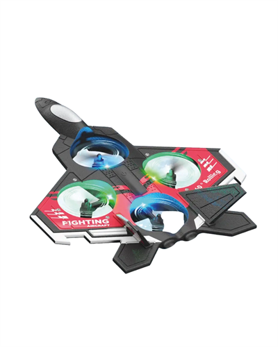 LED Işıklı Uzaktan Kumandalı Drone Fighter Jet Tasarımlı 360 Derece Dönebilen Oyuncak Uçak