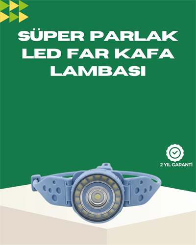 LED Kafa Lambası Kamp Yürüyüş ve Gece Kullanımı İçin