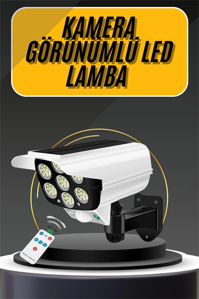 LED Lamba-Güneş Paneli Destekli Uzaktan Kumandalı Solar LED Lamba