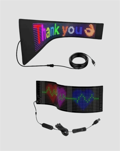 LED Matrix Piksel Panel Işığı USB Uygulama Kontrollü Kaydırmalı Yazı Ekranı