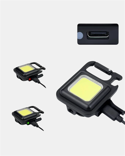 LED Mini Anahtarlık Fener – 1000 Lümen Güçlü Işık ve USB Type-C Şarjlı