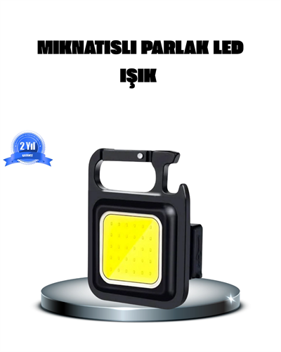 LED Mini Anahtarlık Fener – 1000 Lümen Güçlü Işık ve USB Type-C Şarjlı