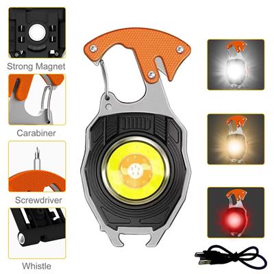 LED Şarj Edilebilir El Feneri Çok Amaçlı Alet Anahtarlık (3936)