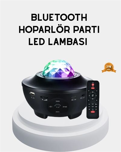 LED Yıldızlı Projektör Galaxy Modlu Renk ve Parlaklık Ayarlı Gece Lambası