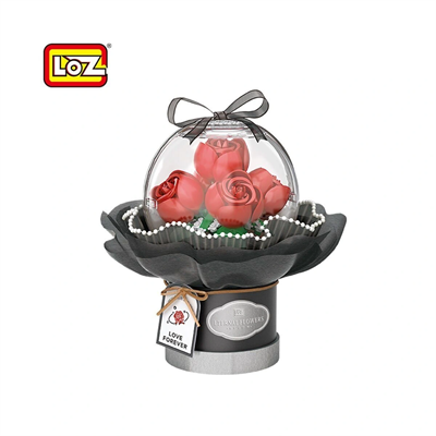 LZ-1300 LOZ LEDLİ KIRMIZI GÜL BUKETİ 305 PARÇA BLOCK OYUNCAK