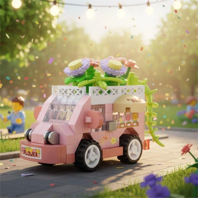 LZ-8640 LOZ ÇİÇEK ARABASI 160 PARÇA BLOCK OYUNCAK-MİNİ POŞET