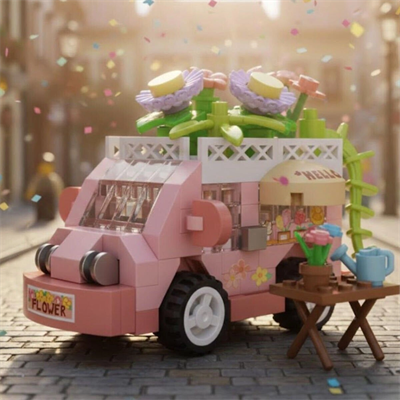 LZ-8640 LOZ ÇİÇEK ARABASI 160 PARÇA BLOCK OYUNCAK-MİNİ POŞET