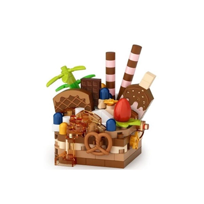 LZ-8642 LOZ ÇİKOLATALI PASTA 160 PARÇA BLOCK OYUNCAK-MİNİ POŞET