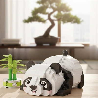 LZ-8804 LOZ DİNLENEN PANDA 340 PARÇA BLOCK OYUNCAK