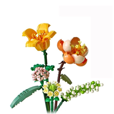 LZ1658 LOZ Eternal Flowers Serisi - Güneşli ve Enerjik Turuncu 456 Parça Yapım Seti