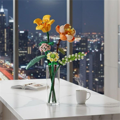 LZ1658 LOZ Eternal Flowers Serisi - Güneşli ve Enerjik Turuncu 456 Parça Yapım Seti