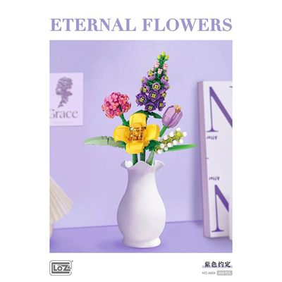 LZ4604 LOZ Çiçek Blok Seti 608 Parça -Vagon life