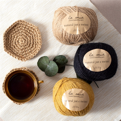 La Mia Natural Jute Twine 100 gr Bordo Jüt İp - L211 - 34105