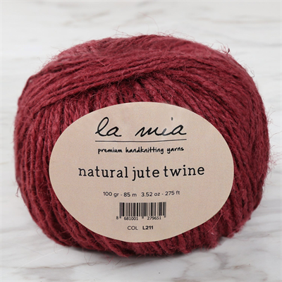 La Mia Natural Jute Twine 100 gr Bordo Jüt İp - L211 - 34105
