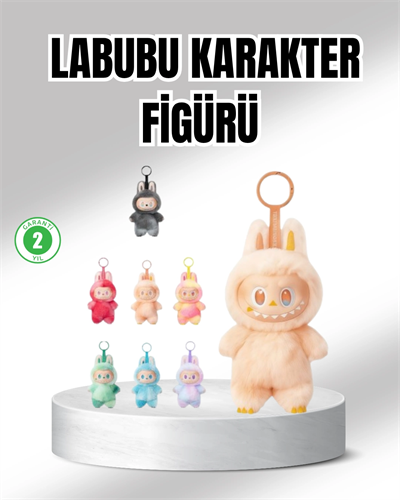 Labubu Peluş Oyuncak – Koleksiyonluk Yumuşak Dekoratif Figür 20 cm