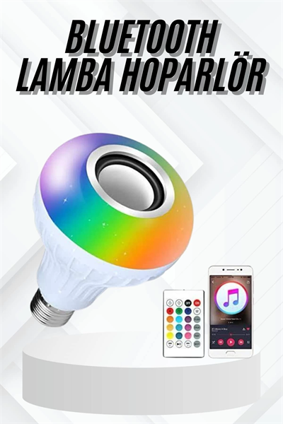 Lamba Hoparlör Ampül Görünümlü Renk Değiştirebilen Android ve İOS Uyumlu