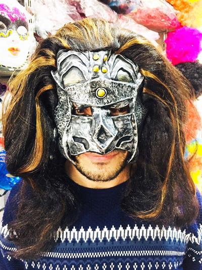 Lateks Savaşçı Maskesi Terminatör Maskesi Saçlı (3936)