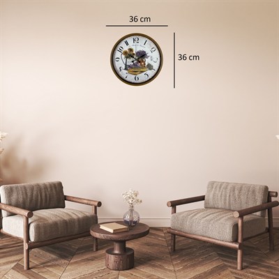 Lavande Provence 36 Cm Kahverengi Duvar Saati