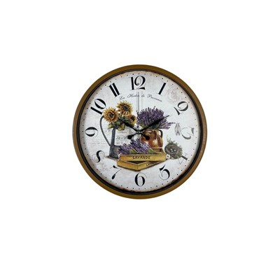 Lavande Provence 36 Cm Kahverengi Duvar Saati