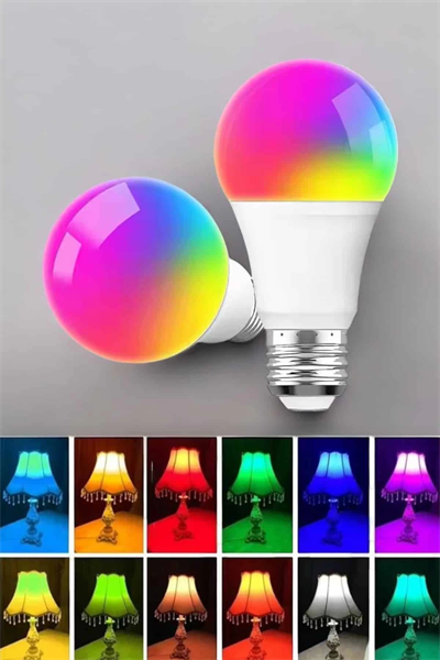 Led Ampul Enerji Dostu RGB Işıklı 100W Led Işık