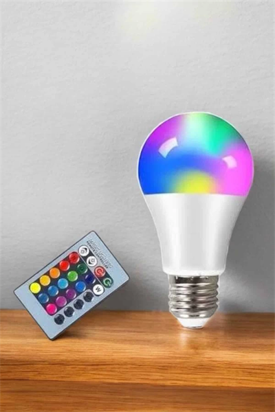 Led Ampul Enerji Dostu RGB Işıklı 100W Led Işık