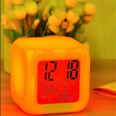 Led Dijital Renkli Masa Saati Alarm Termometre Tarih Masaüstü Saat Bx40