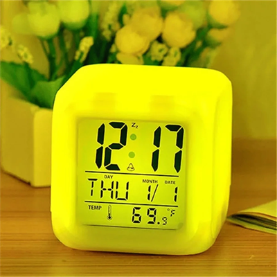 Led Dijital Renkli Masa Saati Alarm Termometre Tarih Masaüstü Saat Bx40