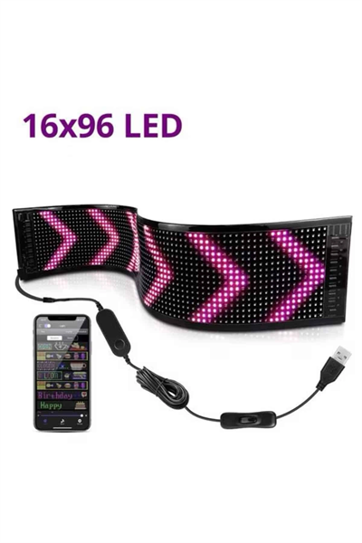Led Ekran Matrix Panel En Büyük Boy 16X96 Araba Yazısı